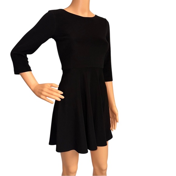 Alice + Olivia ~ Women’s 3/4-Sleeve Black Bodycon Shift Dress ~ Size 0 - Picture 6 of 12